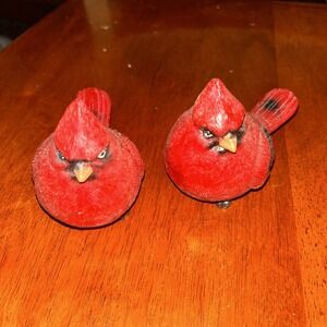 Angry‎ Bird Red Cardinal Figurine Set Of 2 4" A3